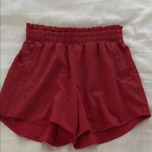 Under Armour Red Athletic Shorts Elastic Waist Lightweight